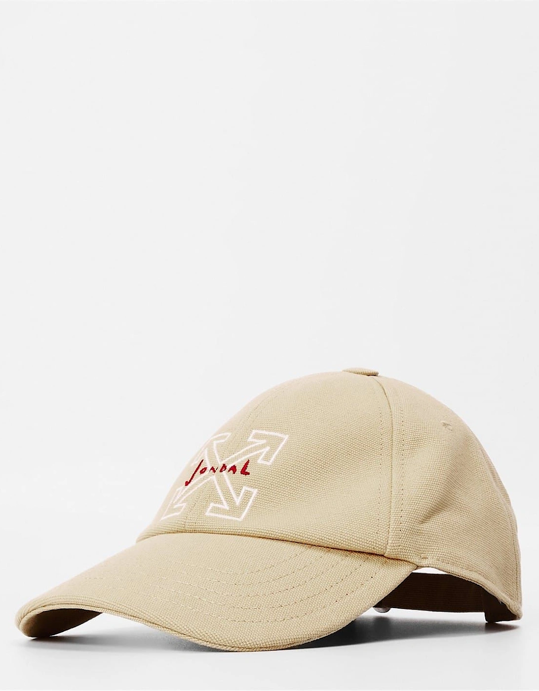 Off-White Men's Tan Curved Brim Baseball Cap - Size: M