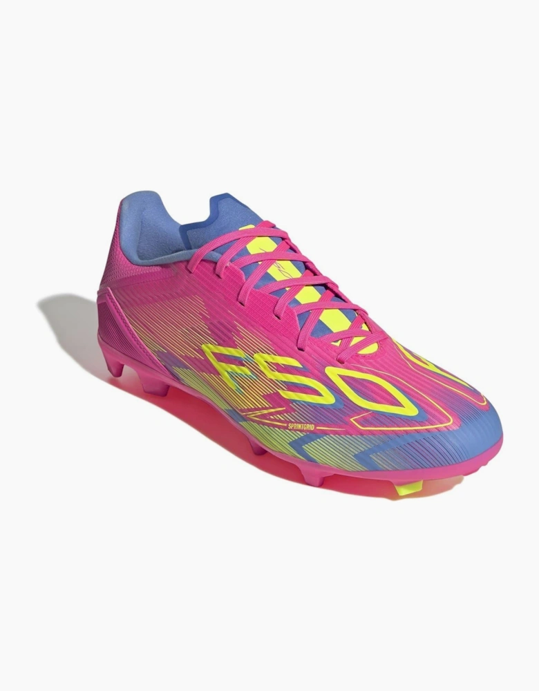 F50 League Lace-Up Stripe Patterned Boots