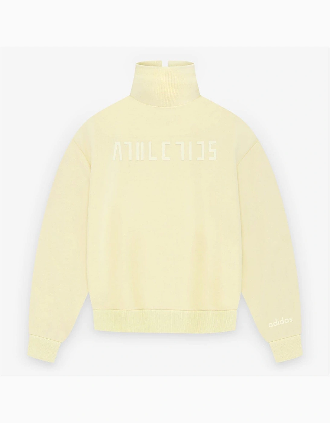 Relaxed Fit Embroidered Lettering Funnel Neck Long Sleeve Athletic Top