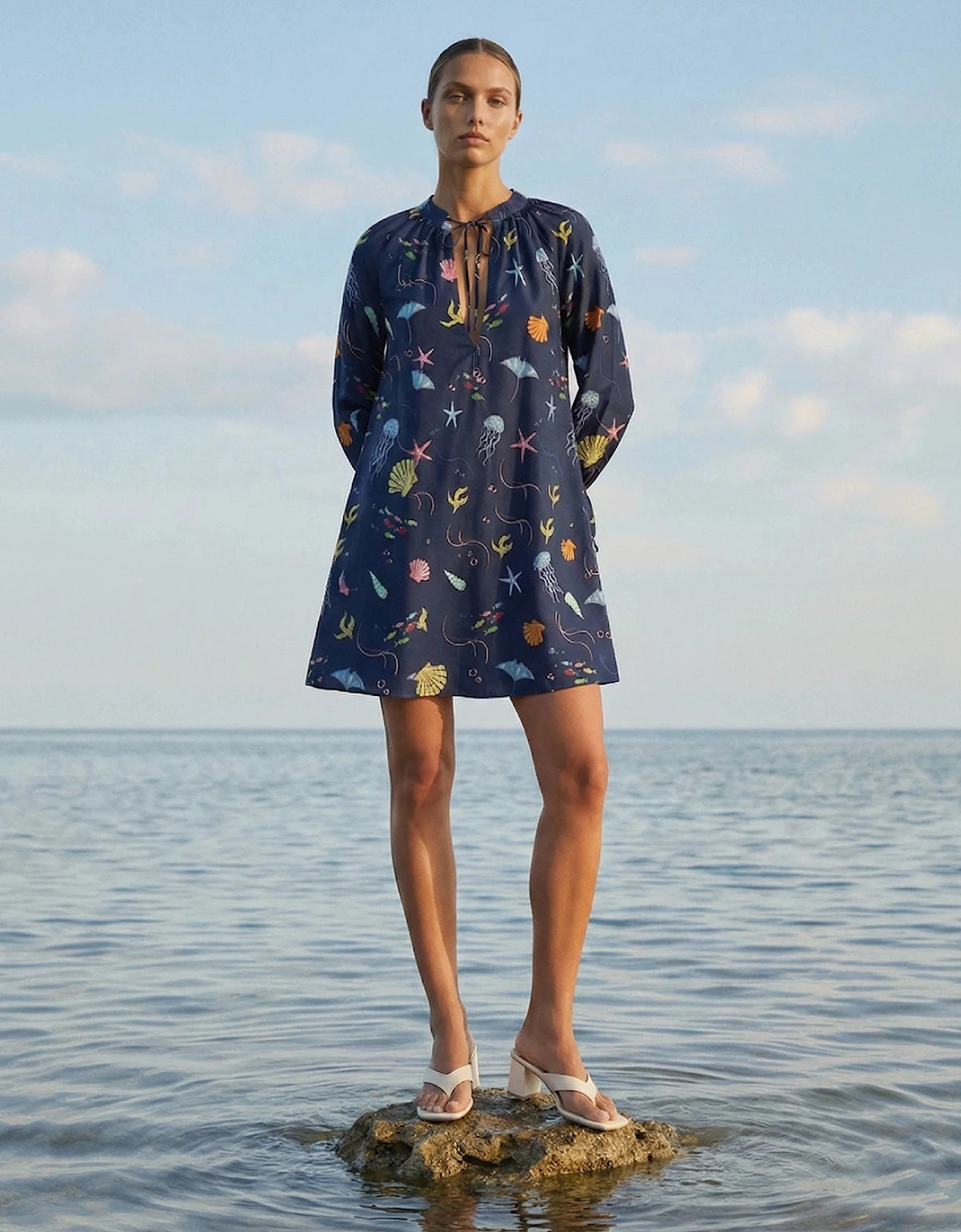 Oceanus x It's 9pm Margot Sealife Dress