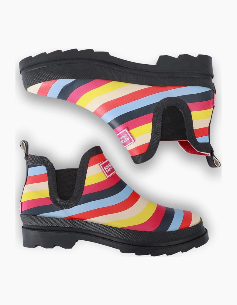 Harper Stripe Patterned Rain Boots