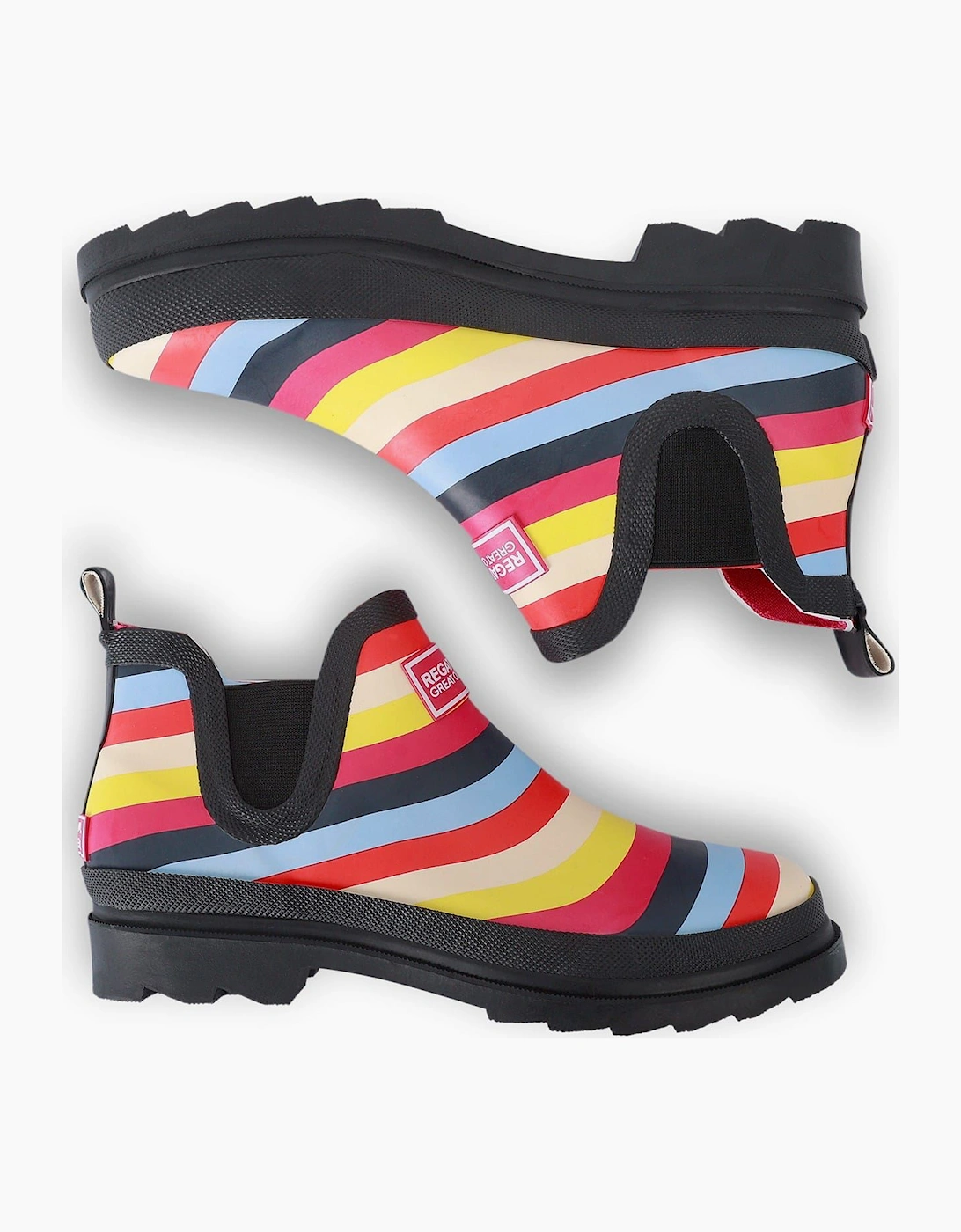 Harper Stripe Patterned Rain Boots