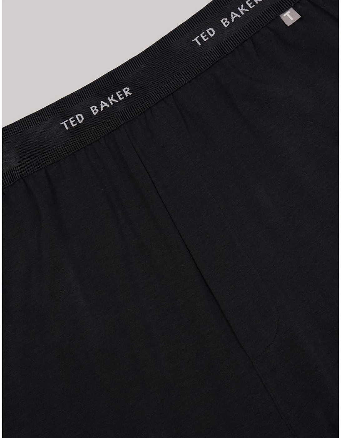 Ted Baker Men's Black Solid Patterned Short Sleeve Pyjama Set - Size S 2