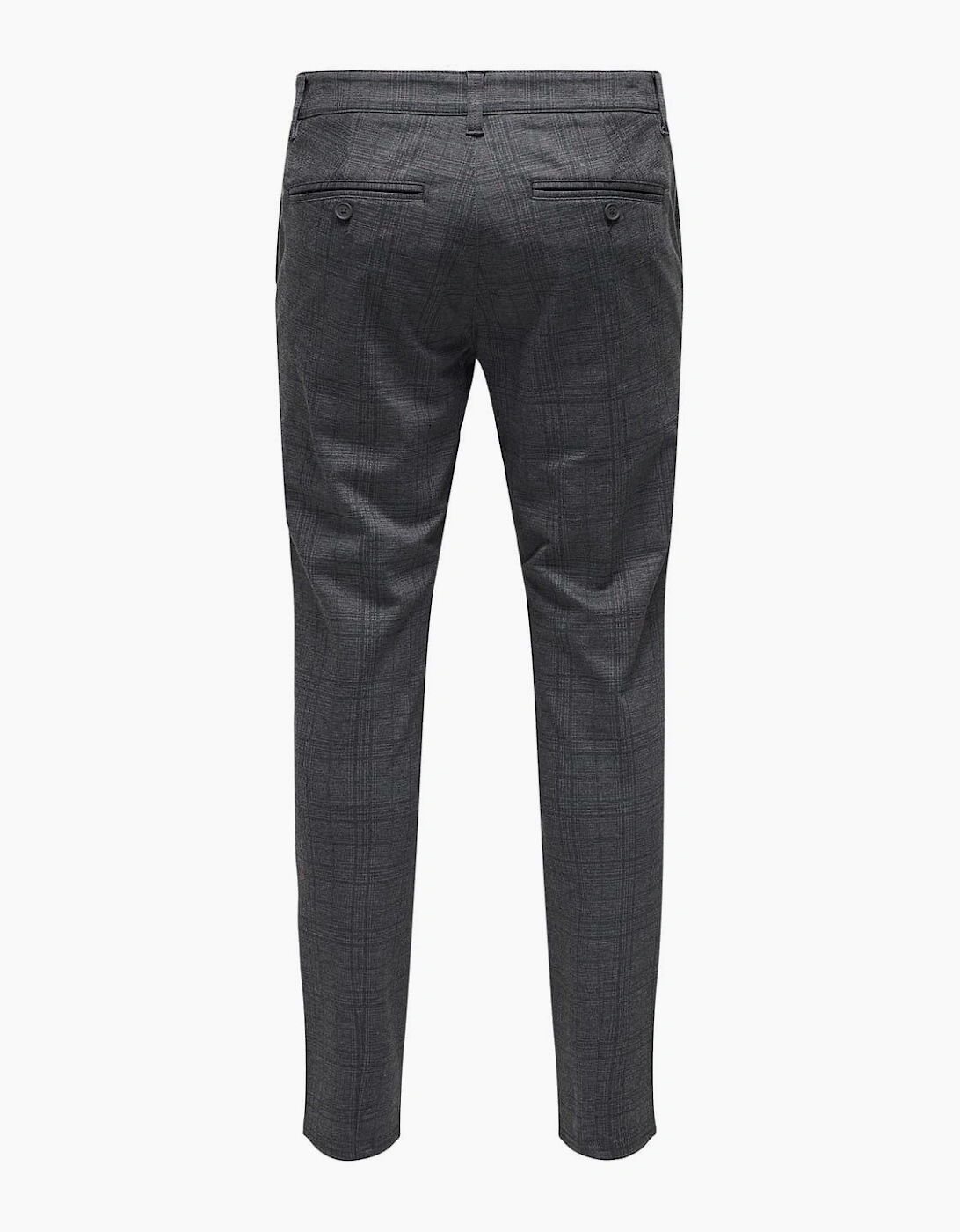 Plaid Slim Five Pocket Chinos