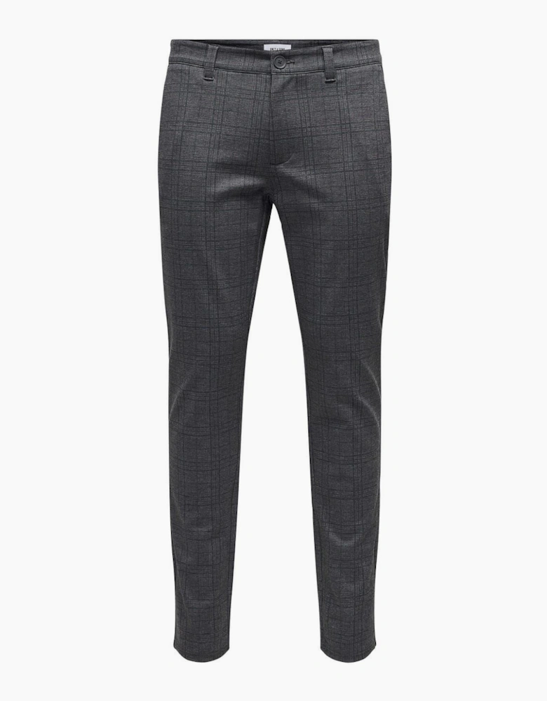 Plaid Slim Five Pocket Chinos
