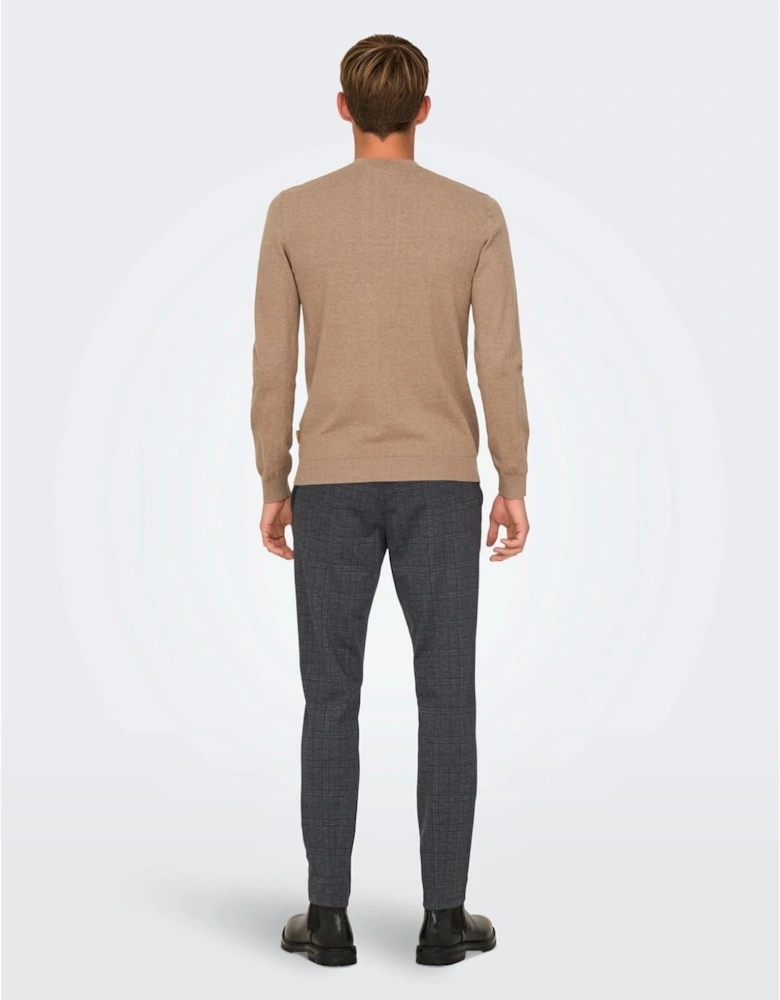 Plaid Slim Five Pocket Chinos