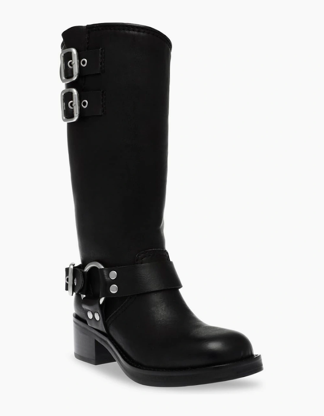 Eastern Motorcycle Boots with Block Heel