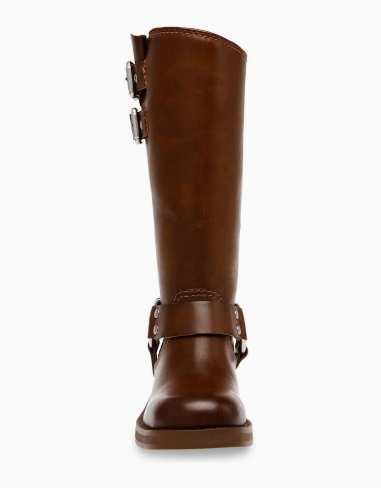 Eastern Motorcycle Boots with Block Heel