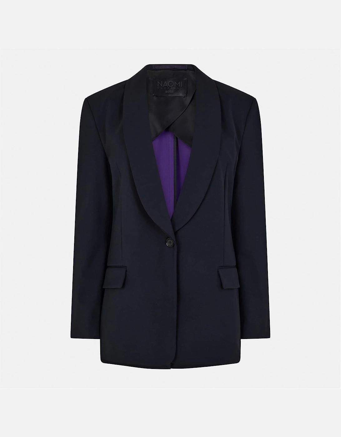 Womens Jetsetter Solid Patterned Shawl Collar Blazer