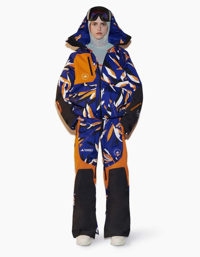Abstract Patterned Regular Fit Ski Pants