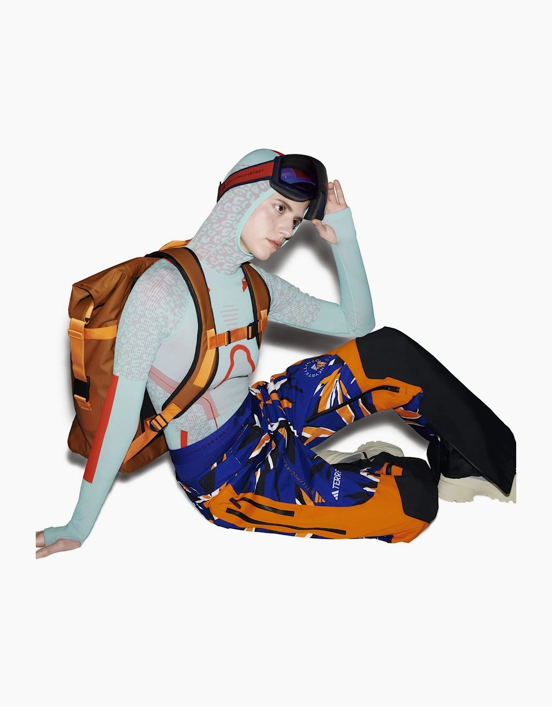 Abstract Patterned Regular Fit Ski Pants