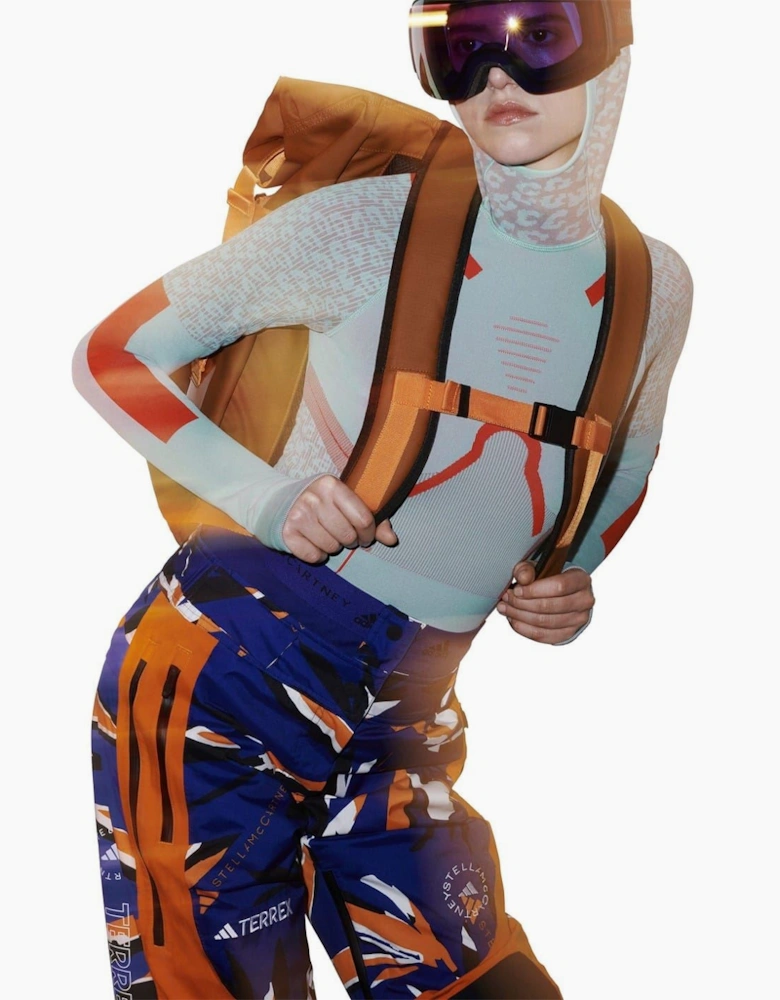 Abstract Patterned Regular Fit Ski Pants