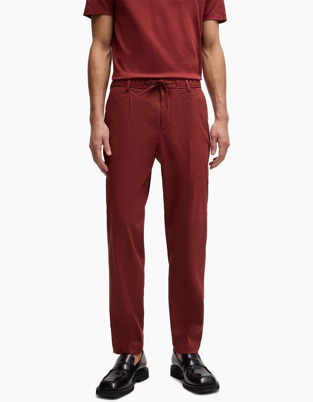 Perin Solid Patterned Straight Trousers