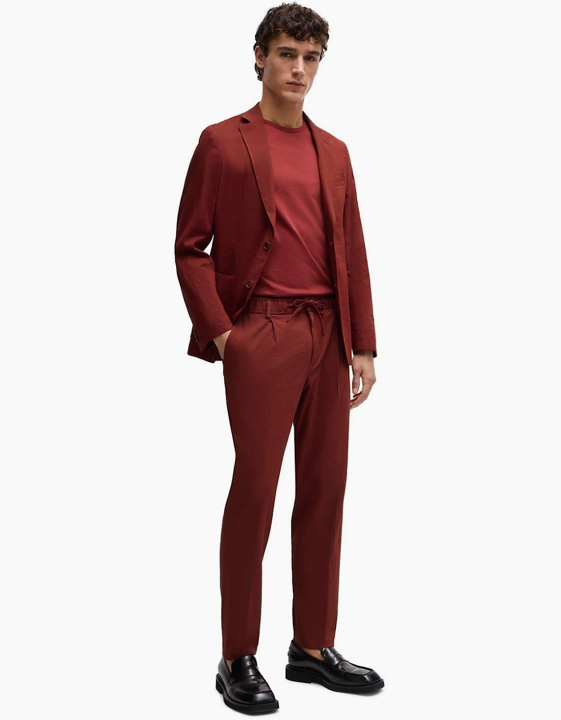 Perin Solid Patterned Straight Trousers