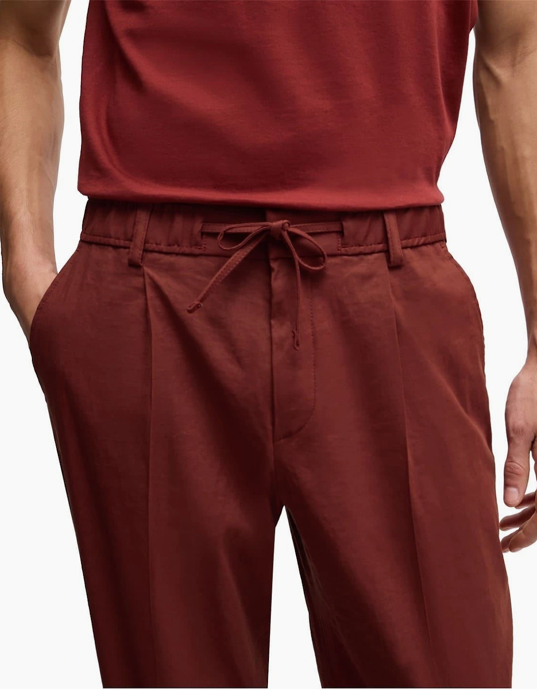 Perin Solid Patterned Straight Trousers