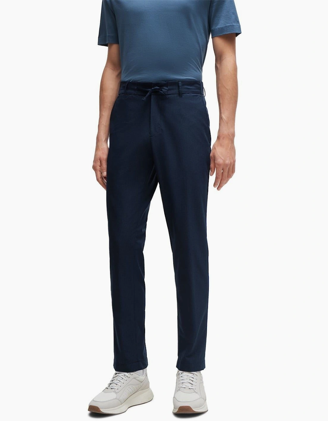 Genius Solid Patterned Straight Pants