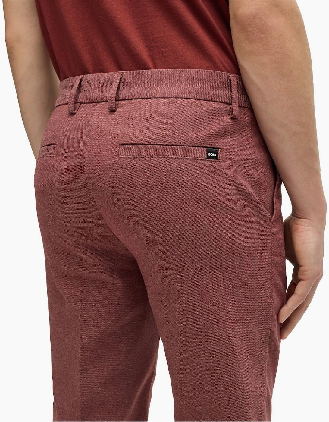Solid Patterned Straight Leg Trousers