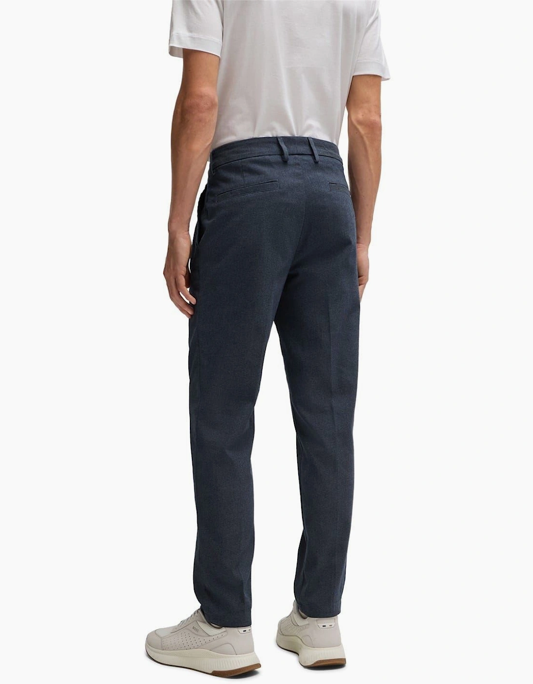 Solid Patterned Straight Leg Trousers, 4 of 3