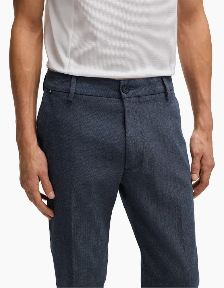 Solid Patterned Straight Leg Trousers