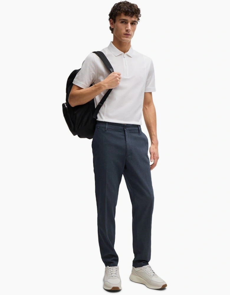 Solid Patterned Straight Leg Trousers