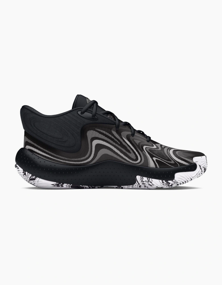UA Spawn 6 Mid Basketball Graphic Print Lace-Up Trainers