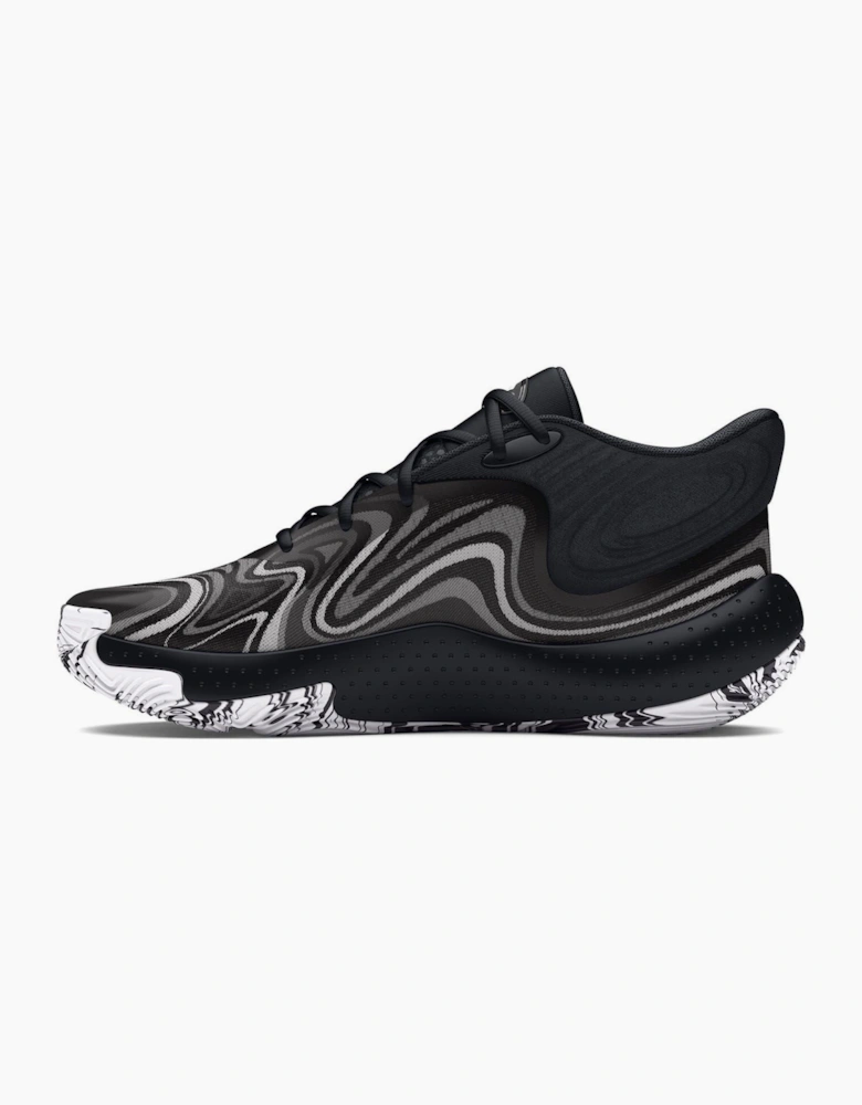 UA Spawn 6 Mid Basketball Graphic Print Lace-Up Trainers