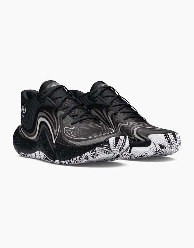 UA Spawn 6 Mid Basketball Graphic Print Lace-Up Trainers