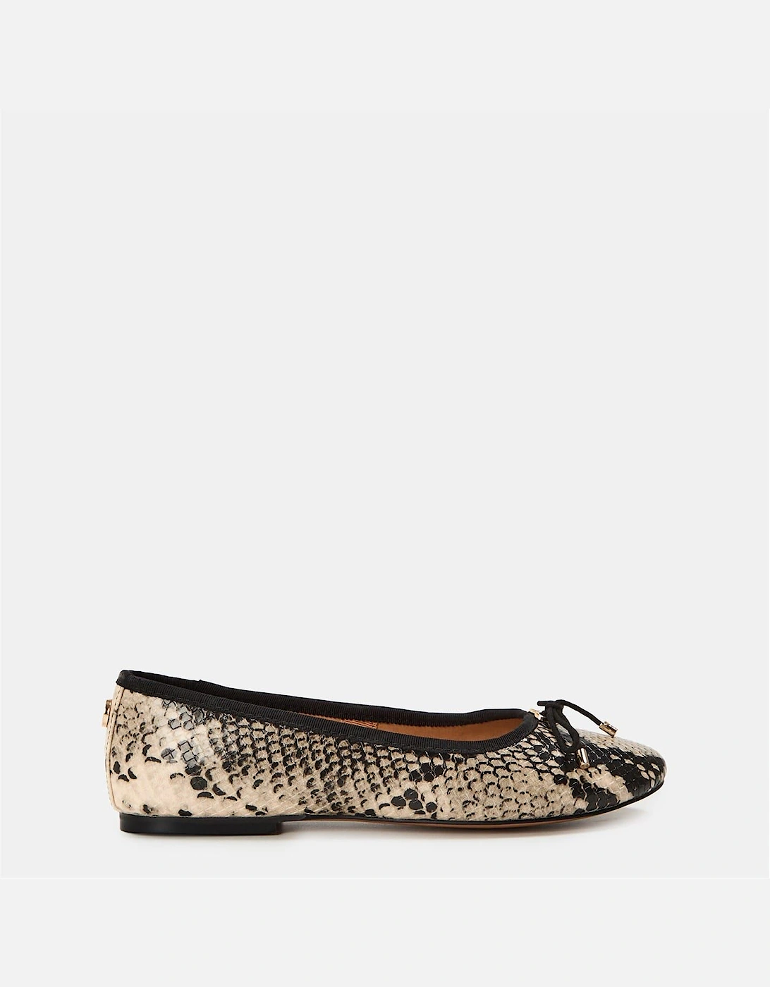 Blossoms Snake Patterned Flats