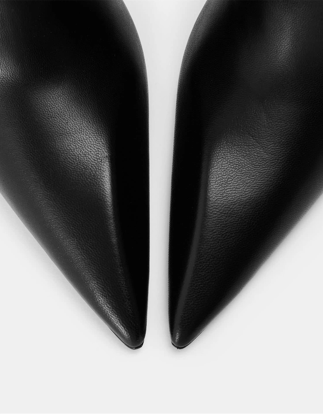 Crescent Almond Toe Ankle Stiletto Heel Boots