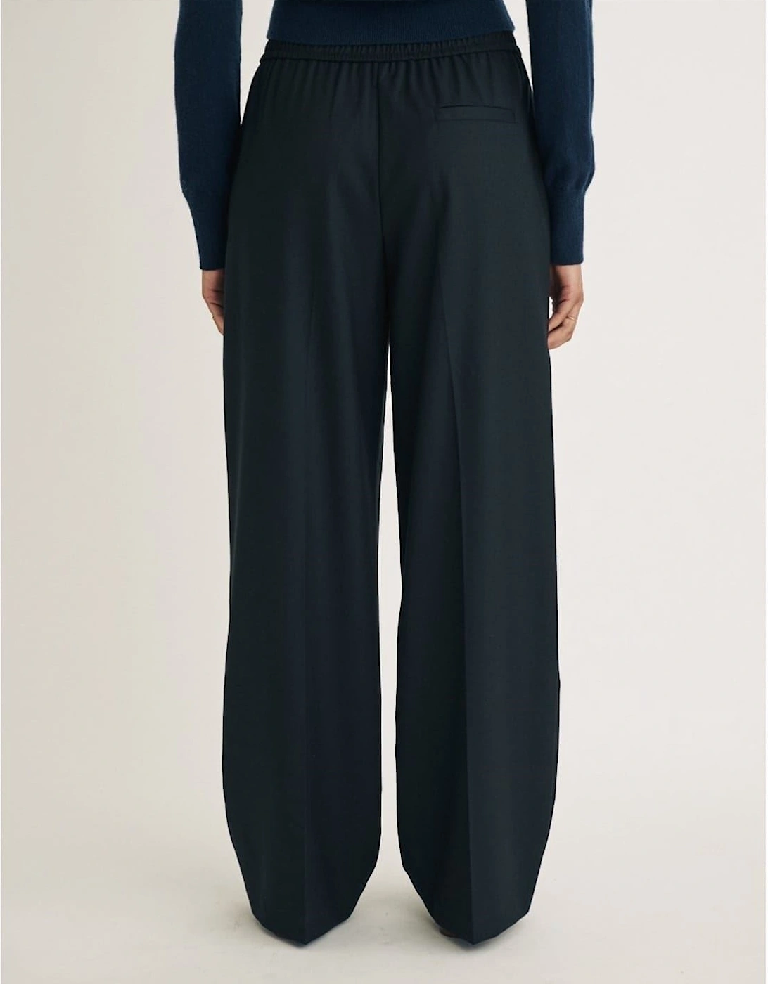 James Solid Wide Leg Trousers