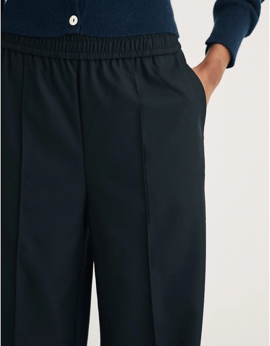 James Solid Wide Leg Trousers