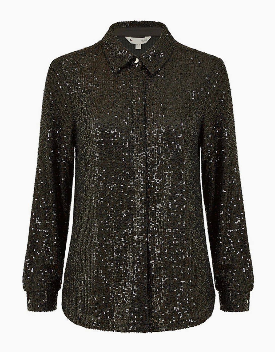 Sequin Long Sleeve Regular Fit Shirt