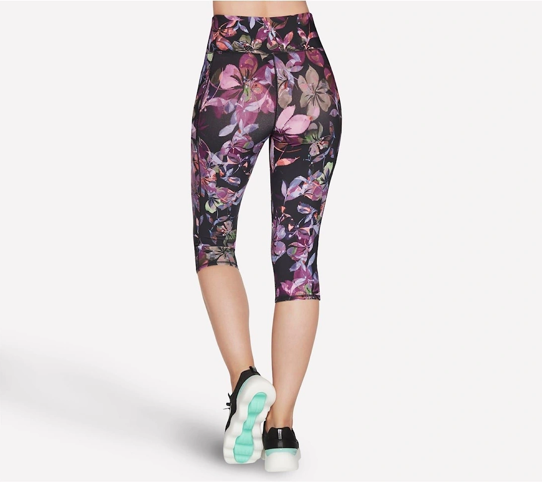 Goflex Ultraviolet Floral Capri Leggings