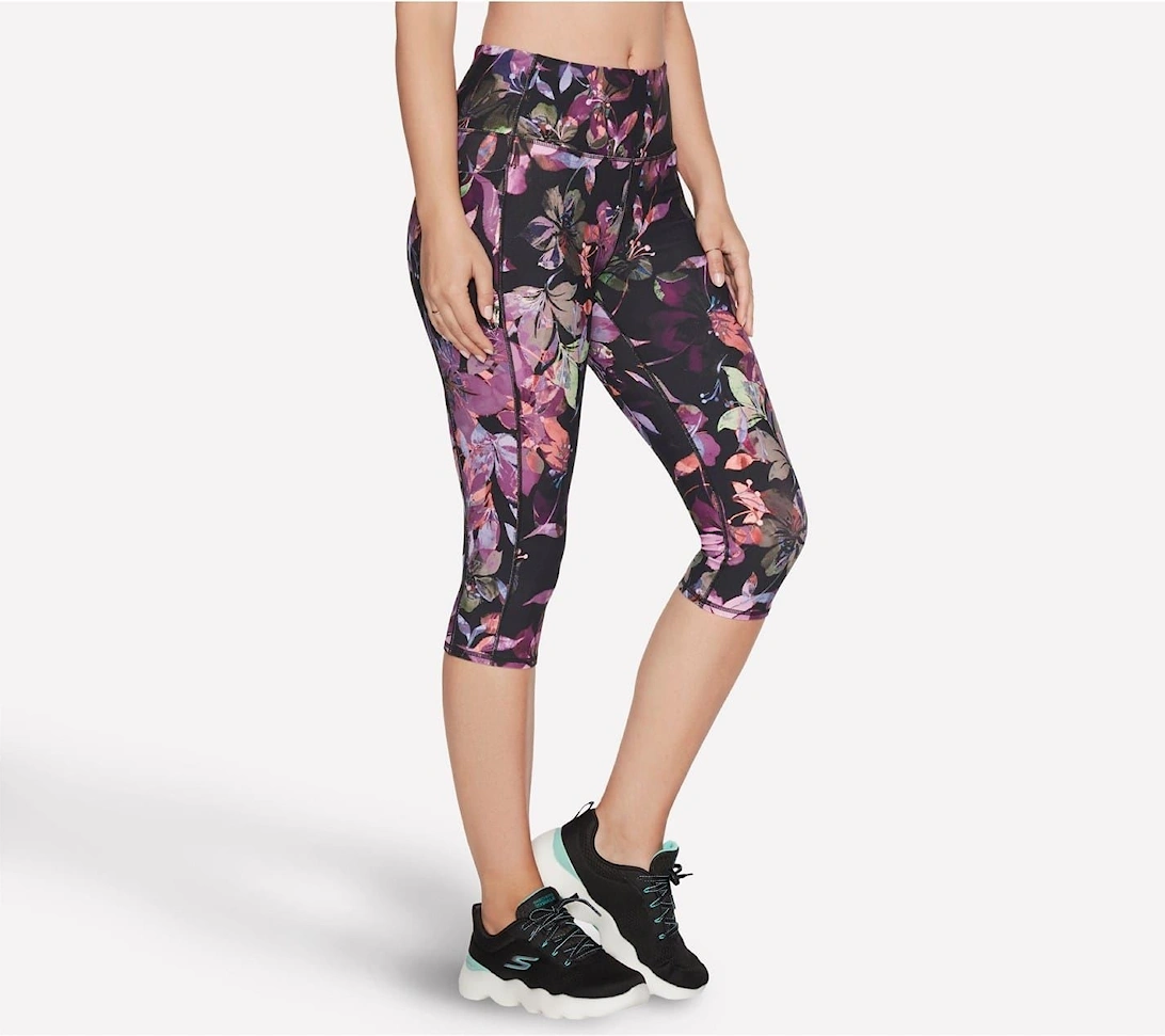 Goflex Ultraviolet Floral Capri Leggings, 4 of 3