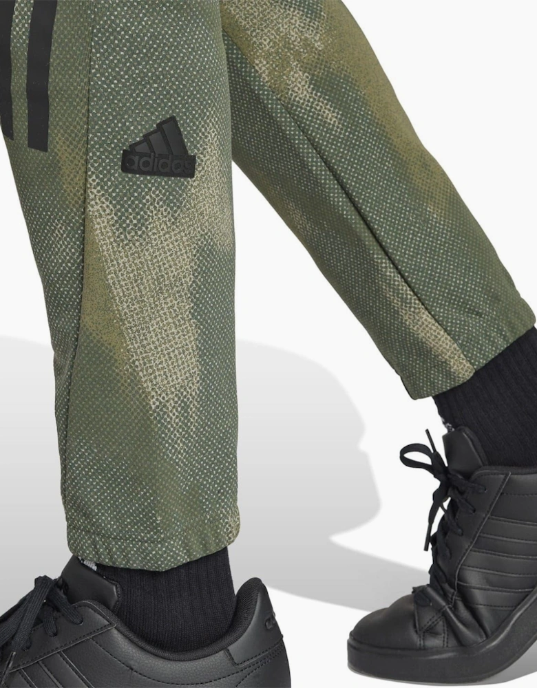 Camo Three Bar Logo Side Stripes Joggers