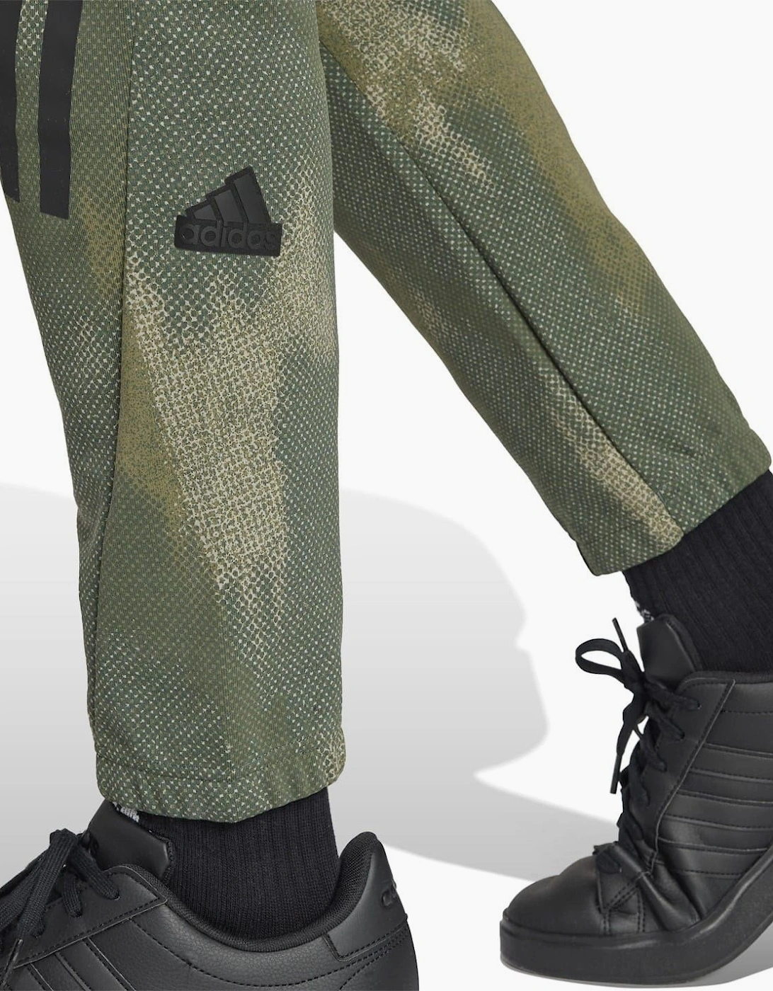 Camo Three Bar Logo Side Stripes Joggers