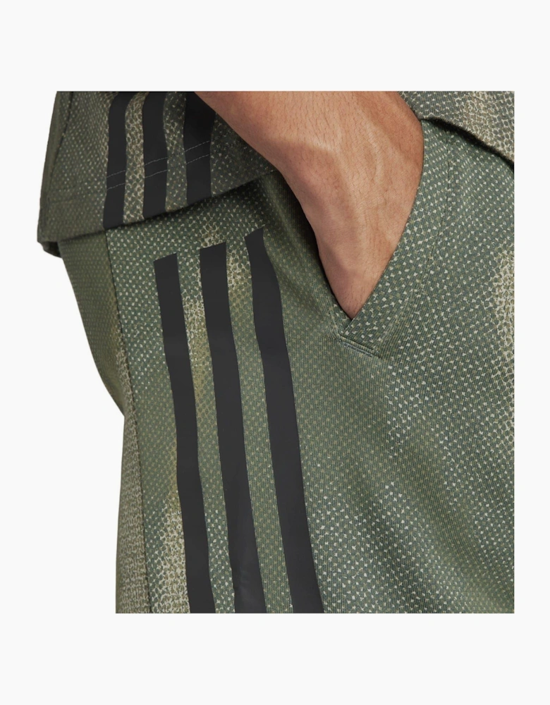 Camo Three Bar Logo Side Stripes Joggers