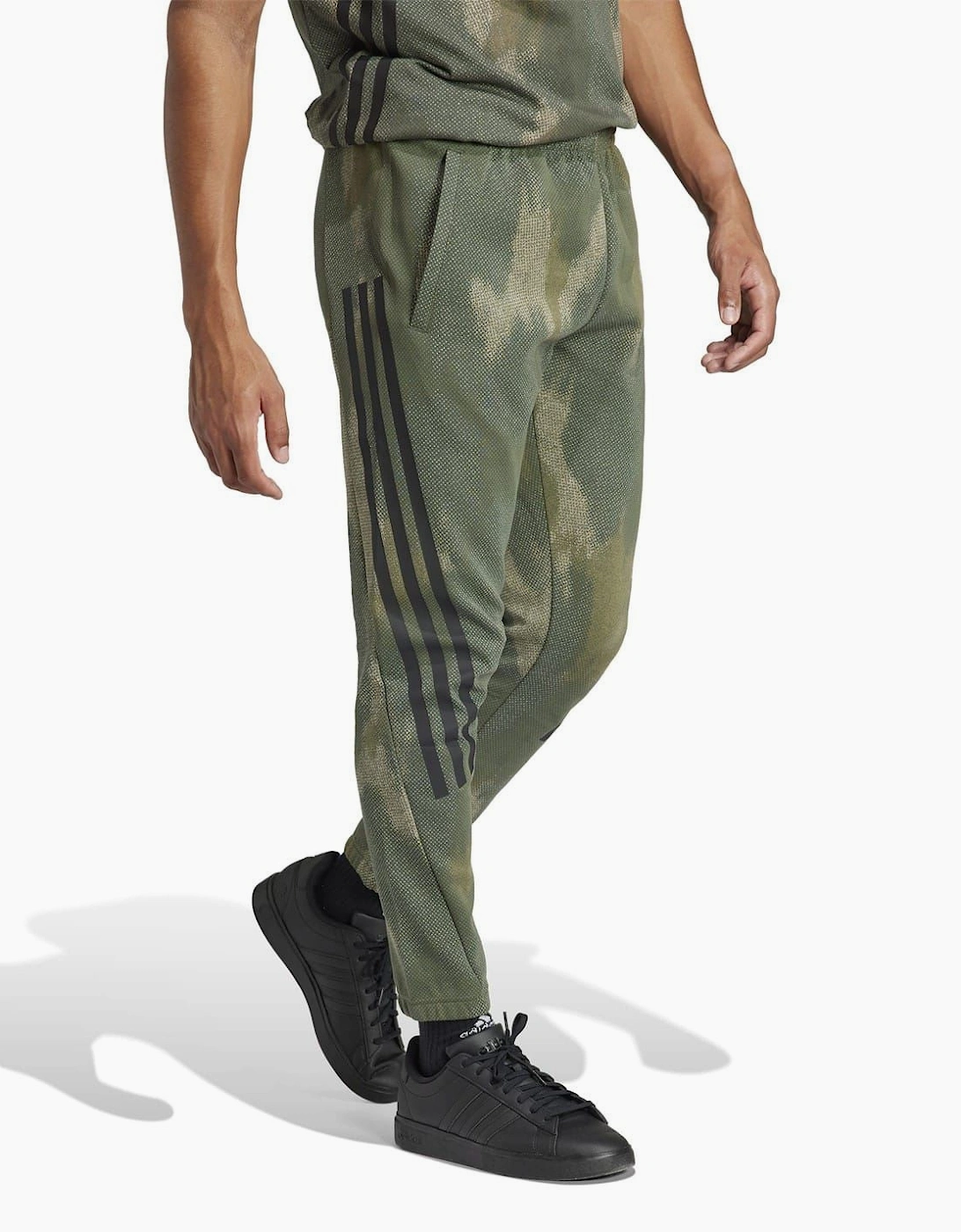 Camo Three Bar Logo Side Stripes Joggers