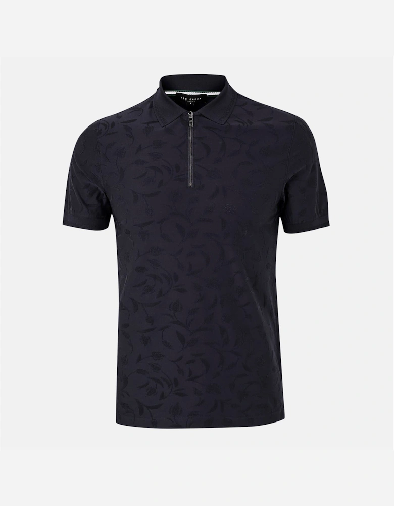 Regular Fit Zip Neck Short Sleeve Shirt