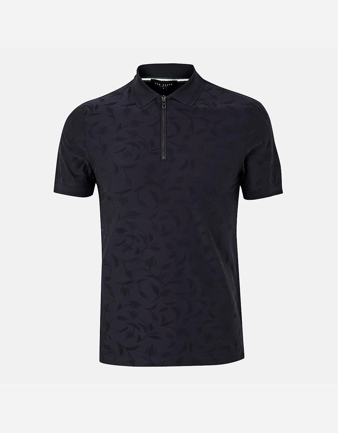 Regular Fit Zip Neck Short Sleeve Shirt
