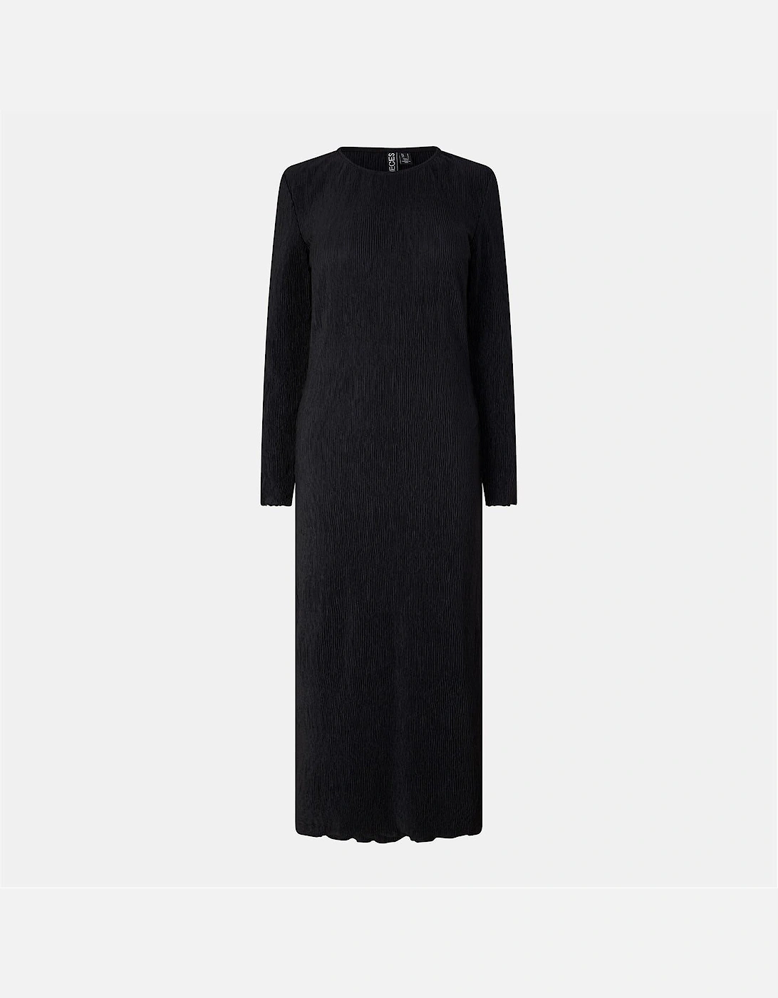 Kni Crew Neck Long Sleeve Midi Dress