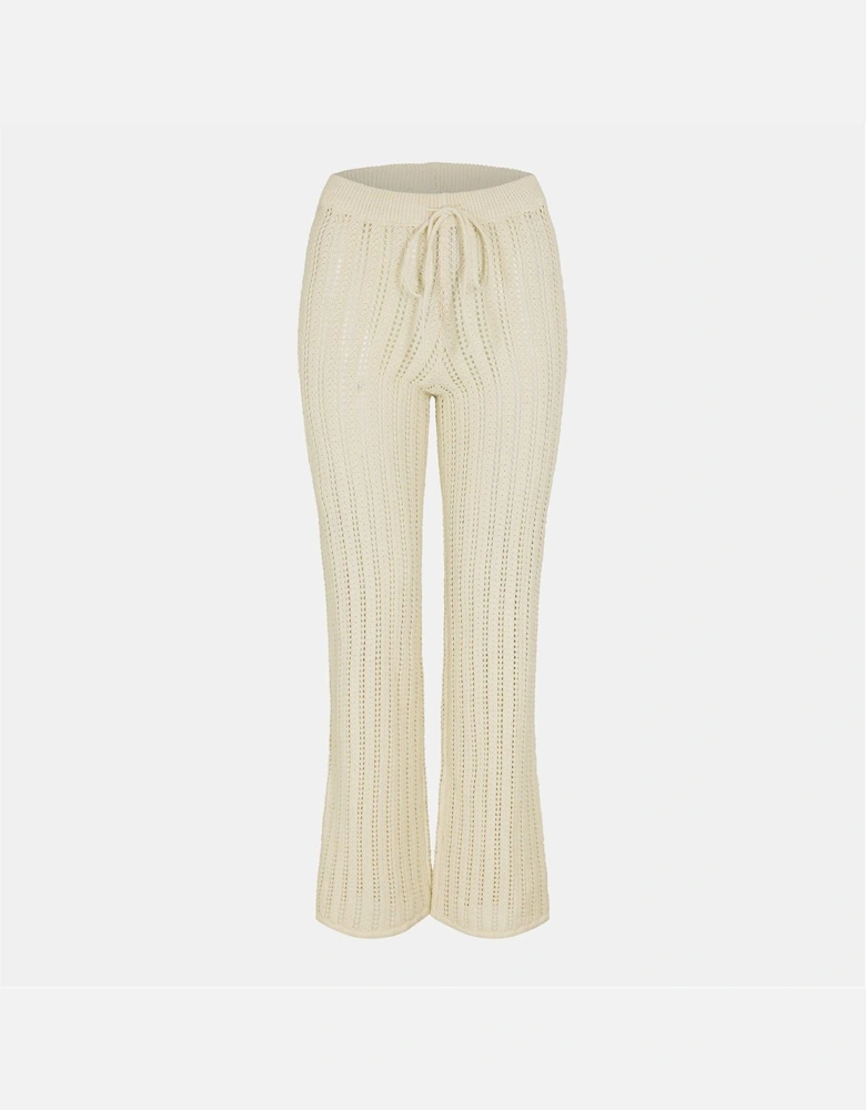 Ribbed Flared Pajama Pants