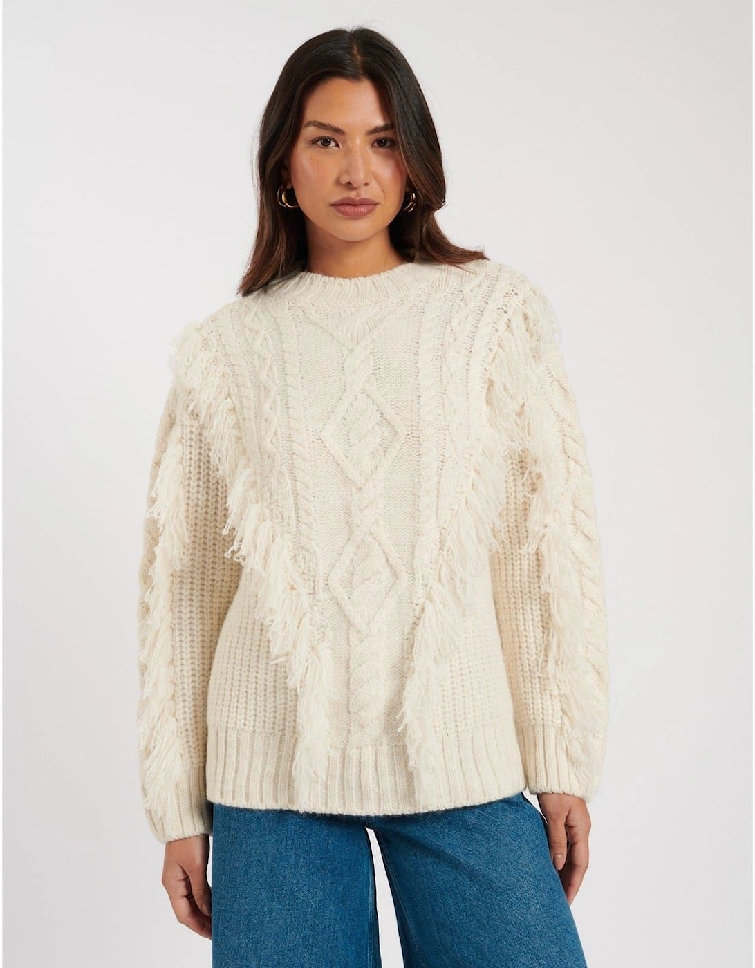Crew Neck Relaxed Fit Long Sleeve Sweater, 5 of 4