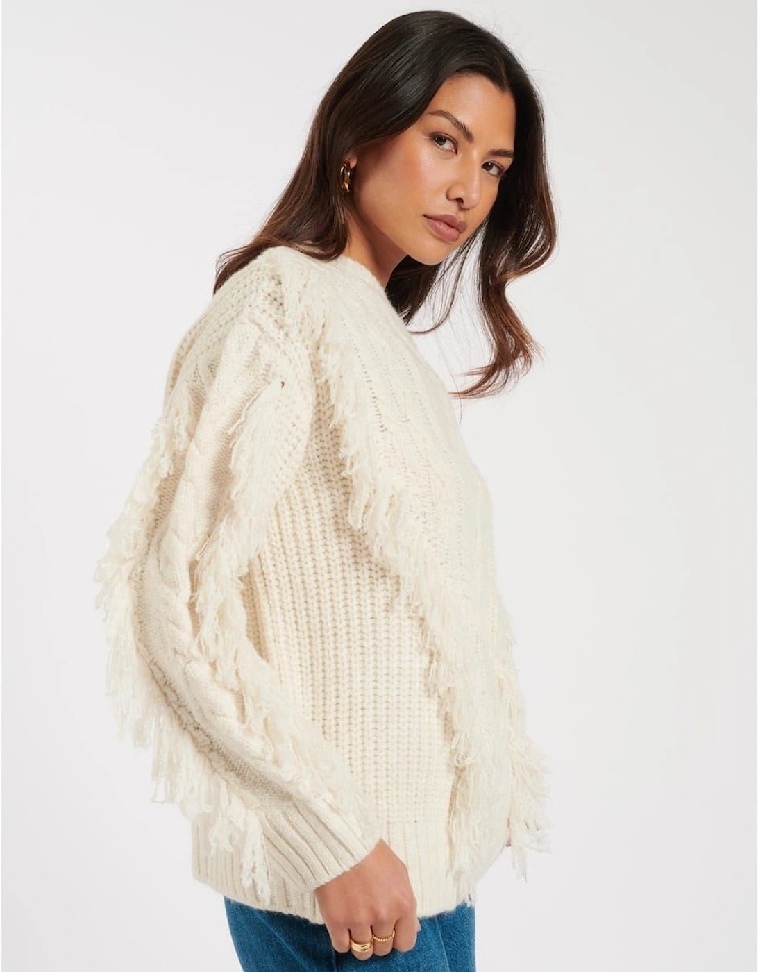 Crew Neck Relaxed Fit Long Sleeve Sweater