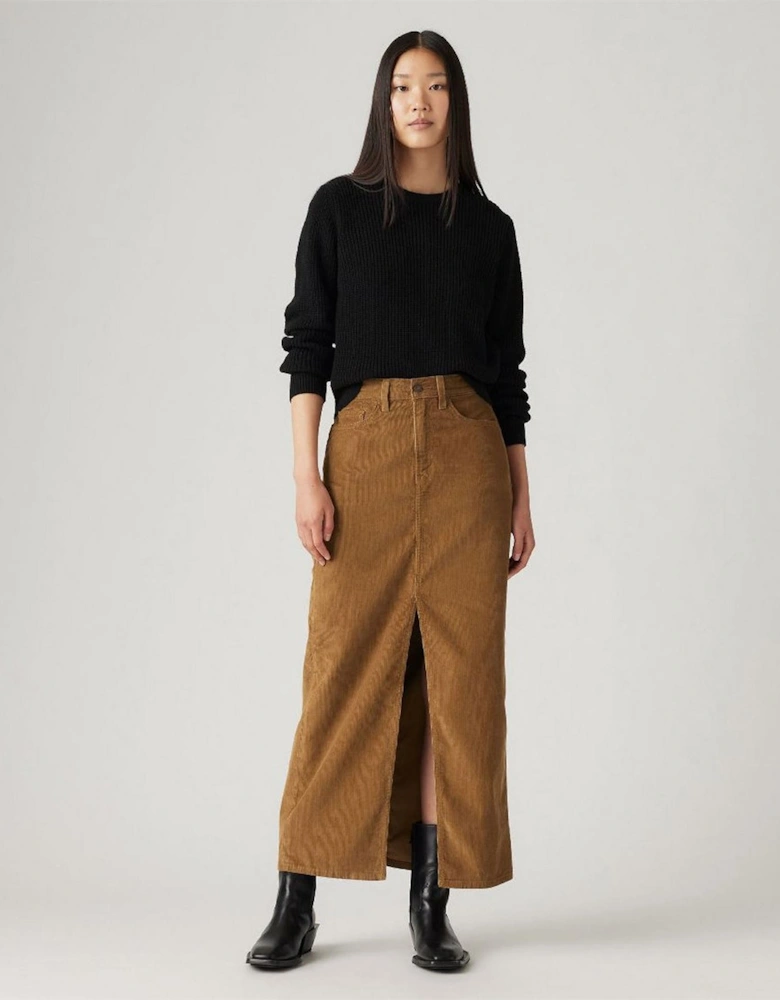 Ankle Column Denim Skirt