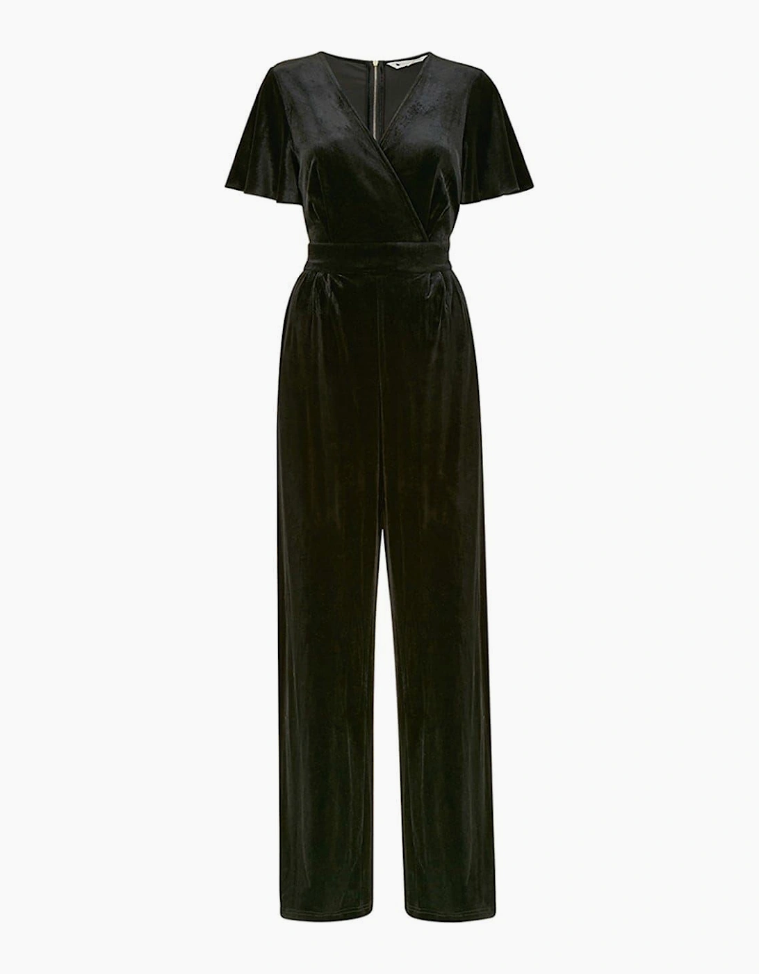 V Neck Wrap Jumpsuit with Angel Sleeves