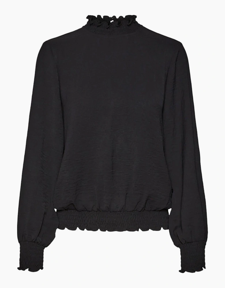 Mock Neck Regular Fit Blouse