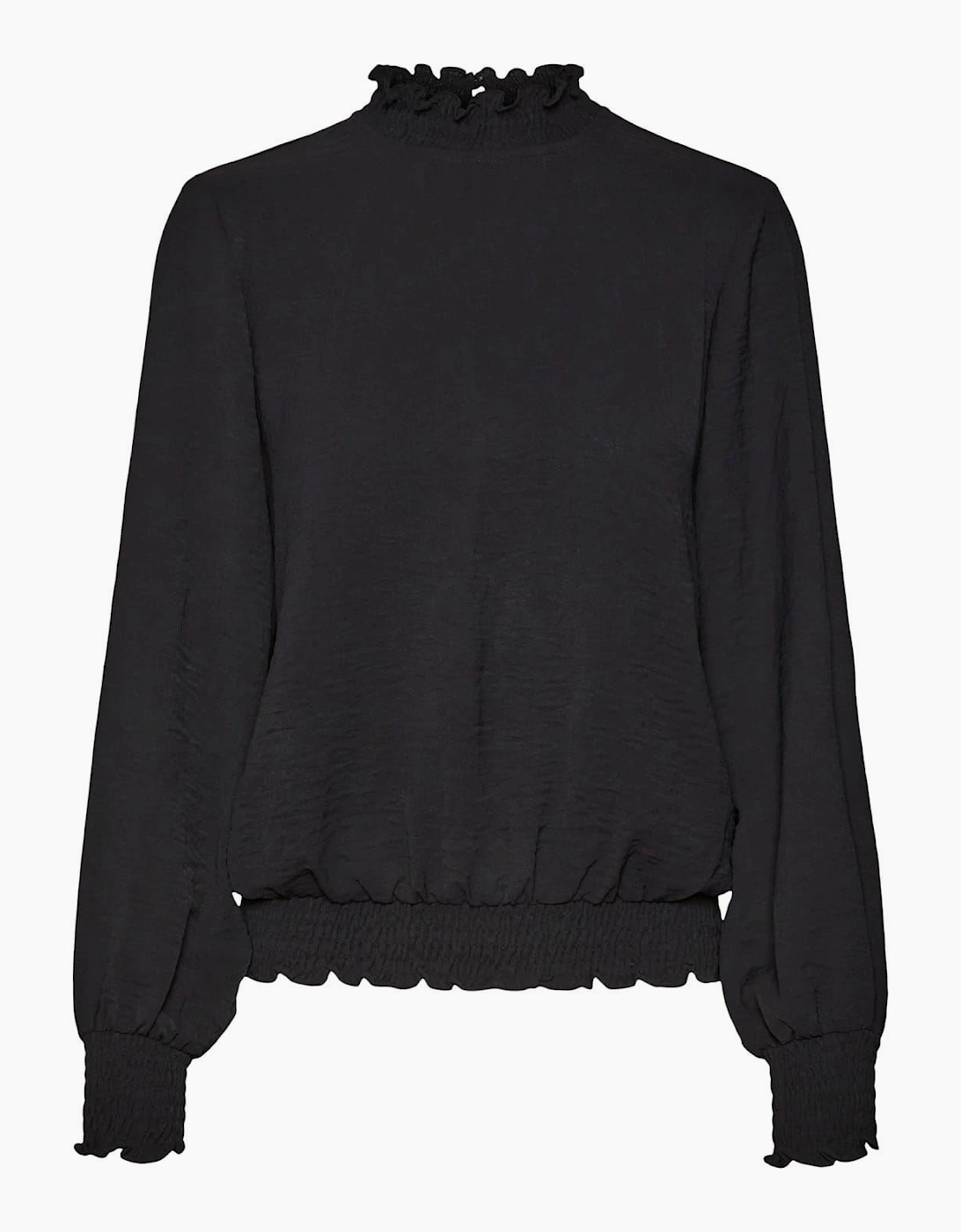 Mock Neck Regular Fit Blouse