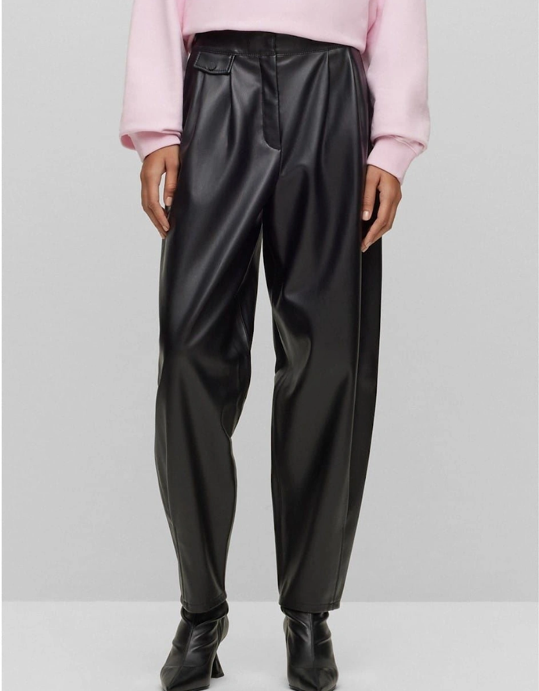 Hesizila Solid Patterned Wide Leg Pants