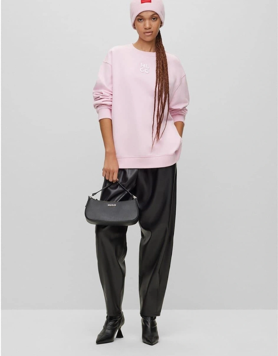Hesizila Solid Patterned Wide Leg Pants